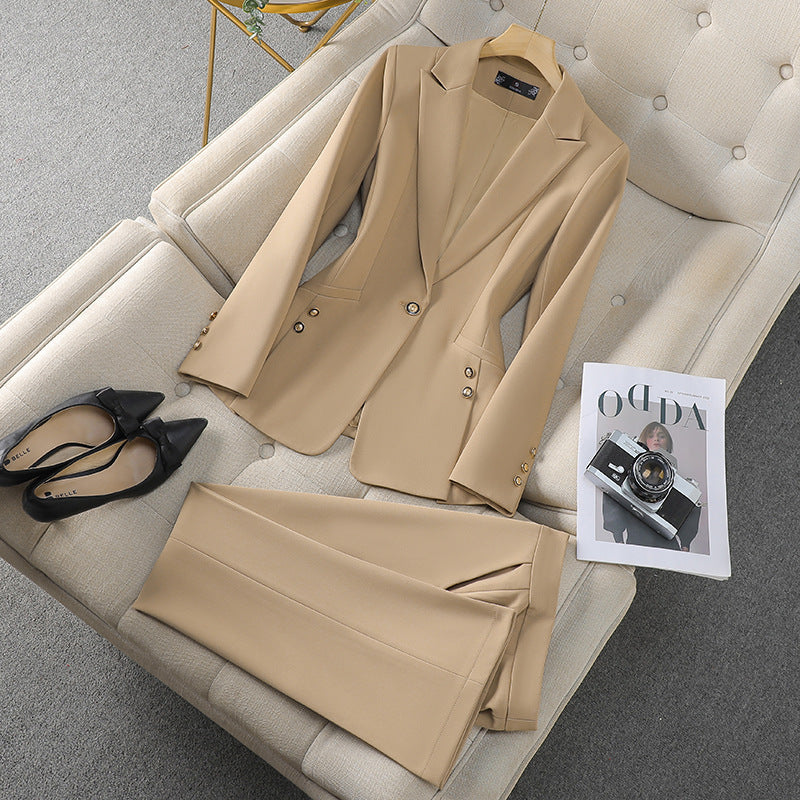 Blazer Femme Tailleur Ajusté À Une Fermeture Unique Col Net Raffiné Pour Bureau Et Réunions