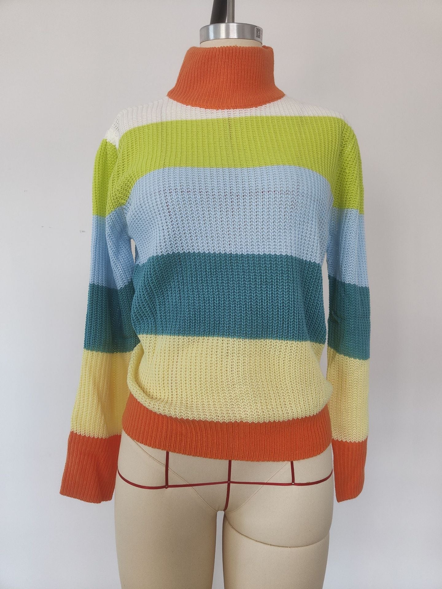 Damen modischer Strickpullover mit Farbverlauf Amawinc