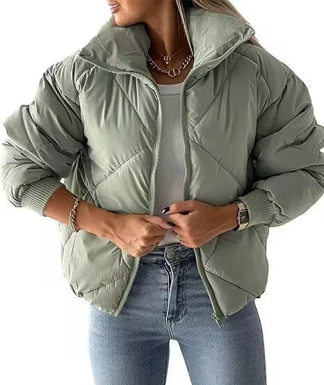 Damen Wärmeisolierte Steppjacke mit hohem Kragen und elastischen Bündchen Amawinc