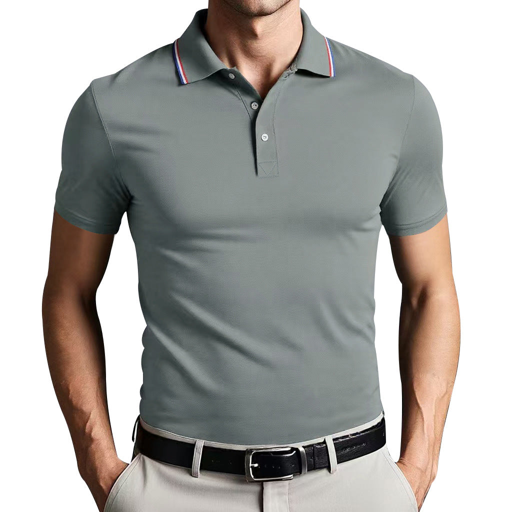 Amawinc Polo Unisexe Style Nordique Slim Fit Respirant Léger Manches Courtes Décontracté