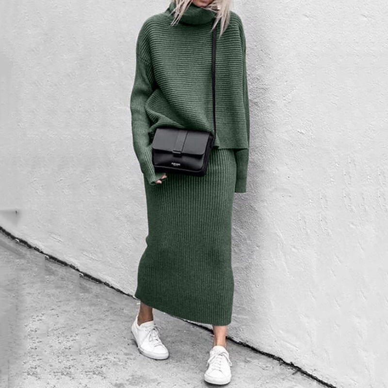 Natalie Ensemble Pull Pour Femme Et Jupe À Côtes Confortable Pour La Maison Et Détente Élégante