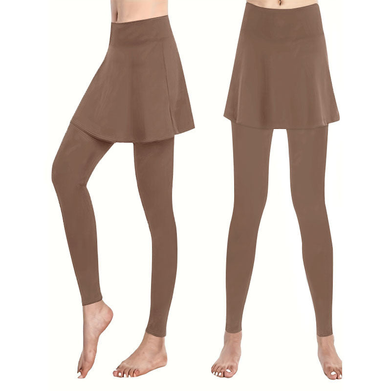 Damen Leggings mit integrierter Skirtschnitt Amawinc