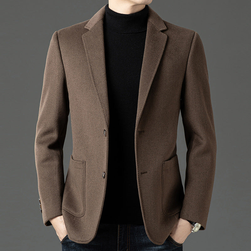 Veste Pour Homme En Laine Nordisk Flair Slim Revers À Encoche Deux Boutons Business Casual