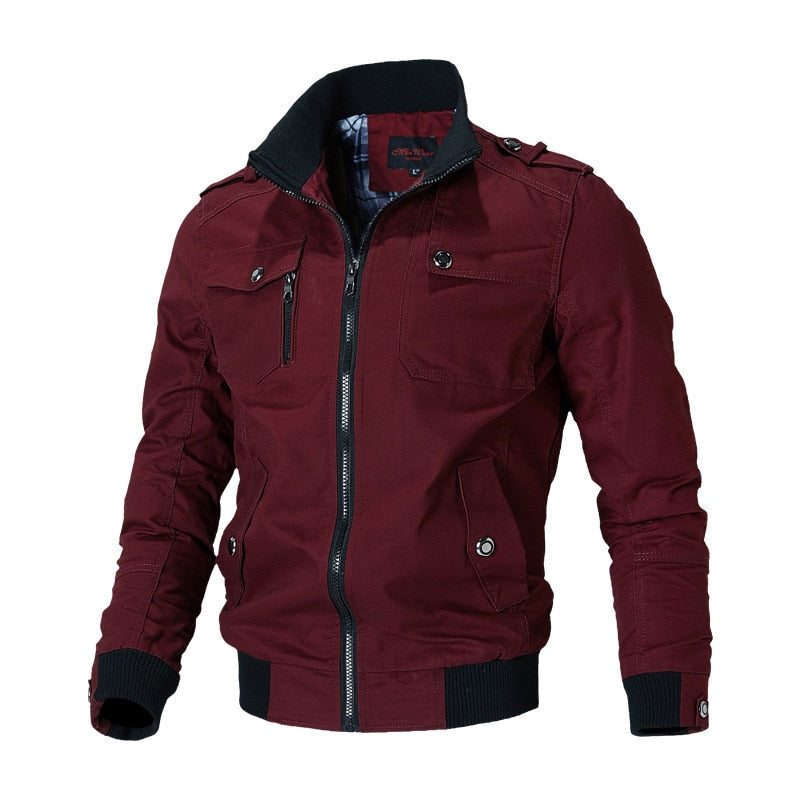 Veste Tactique Zippée Pour Homme Amawinc Aiden Avec Poches Multiples Extérieur Décontractée Durable