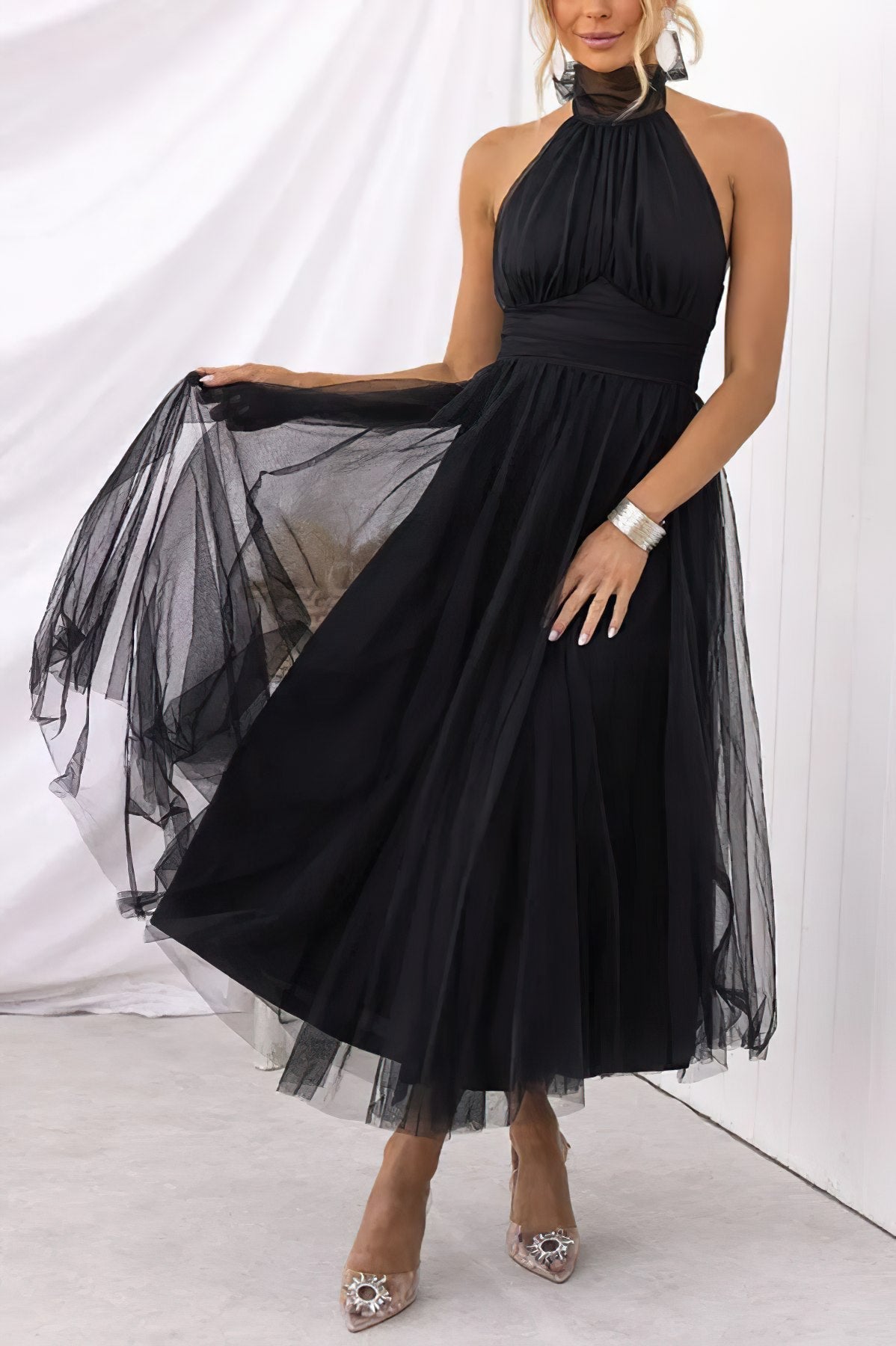 Ovidia: Ärmelloses Kleid für Partys