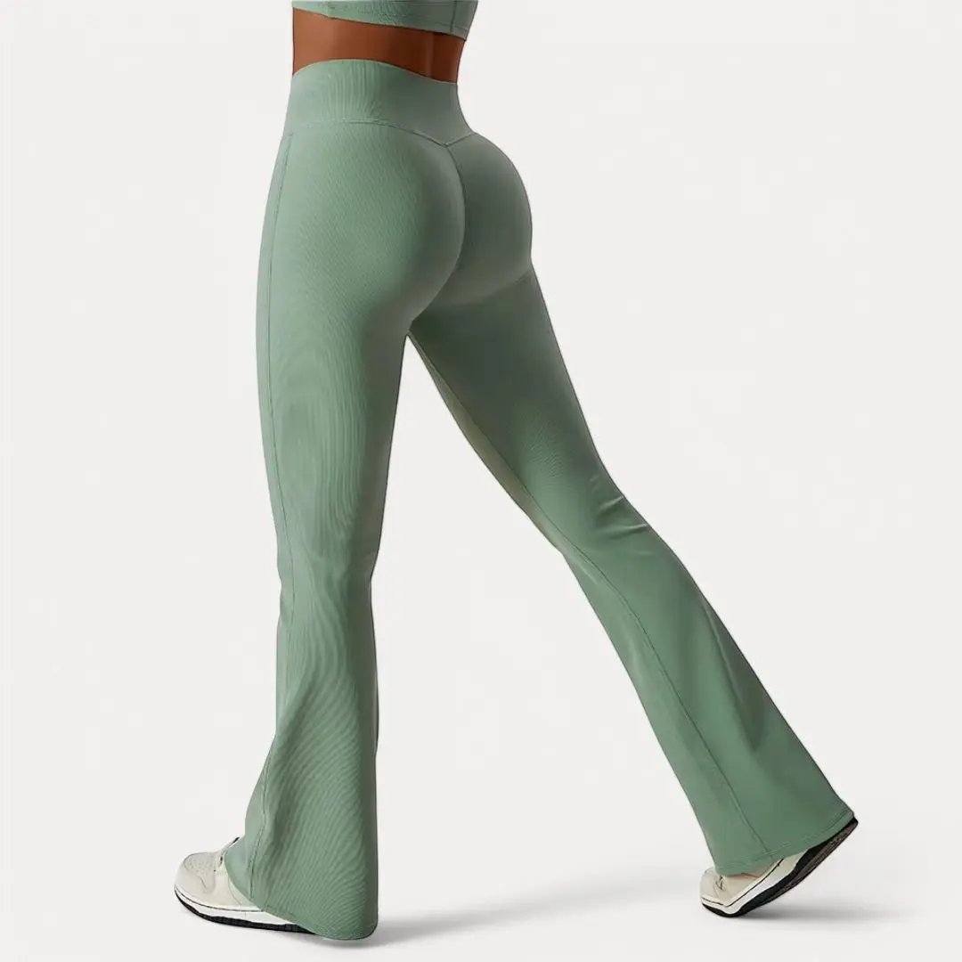 Leggings Olga À Jambe Large Pour Activité Avec Taille Croisée Respirants Évacue Humidité Confortables