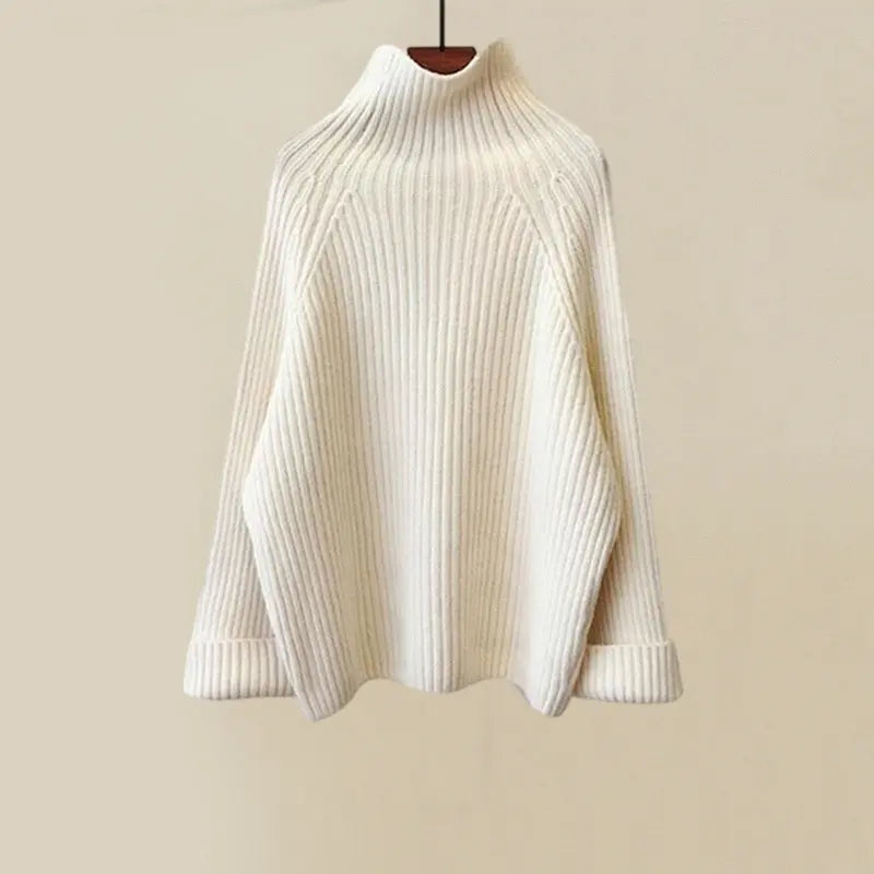 Vivienne Ensemble Trois Pièces Blanc Pur Pull Tricot Doux Pantalon Tailleur Gilet Chaud Hivernal
