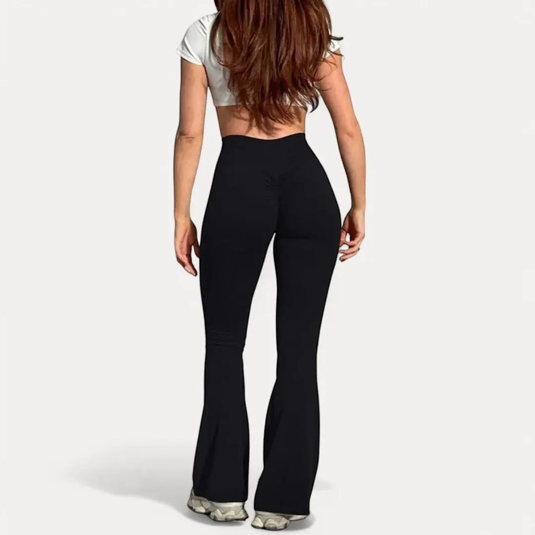 Leggings Flare Scrunch Olivia Haute Taille Avec Effet Lift Fessier Respirants Et Ceinture Cintrée