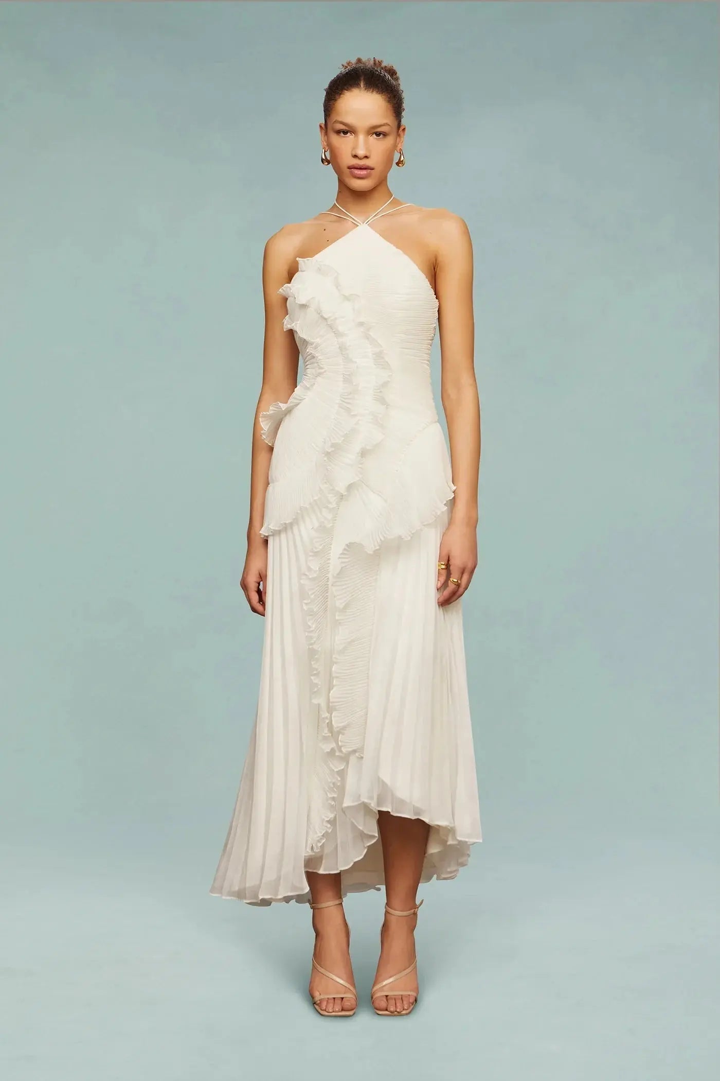 Robe Maxi À Une Épaule Avec Volants Amawinc Pour Femmes Élégante Et Flatteuse Pour Événements