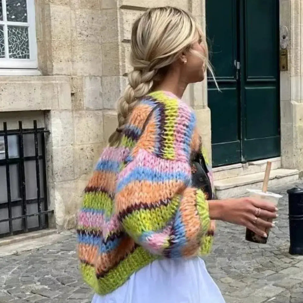 Amawinc Cardigan Coloré Pour Femme Doux Et Chaud Ouvert Sur Le Devant Élégance Facile