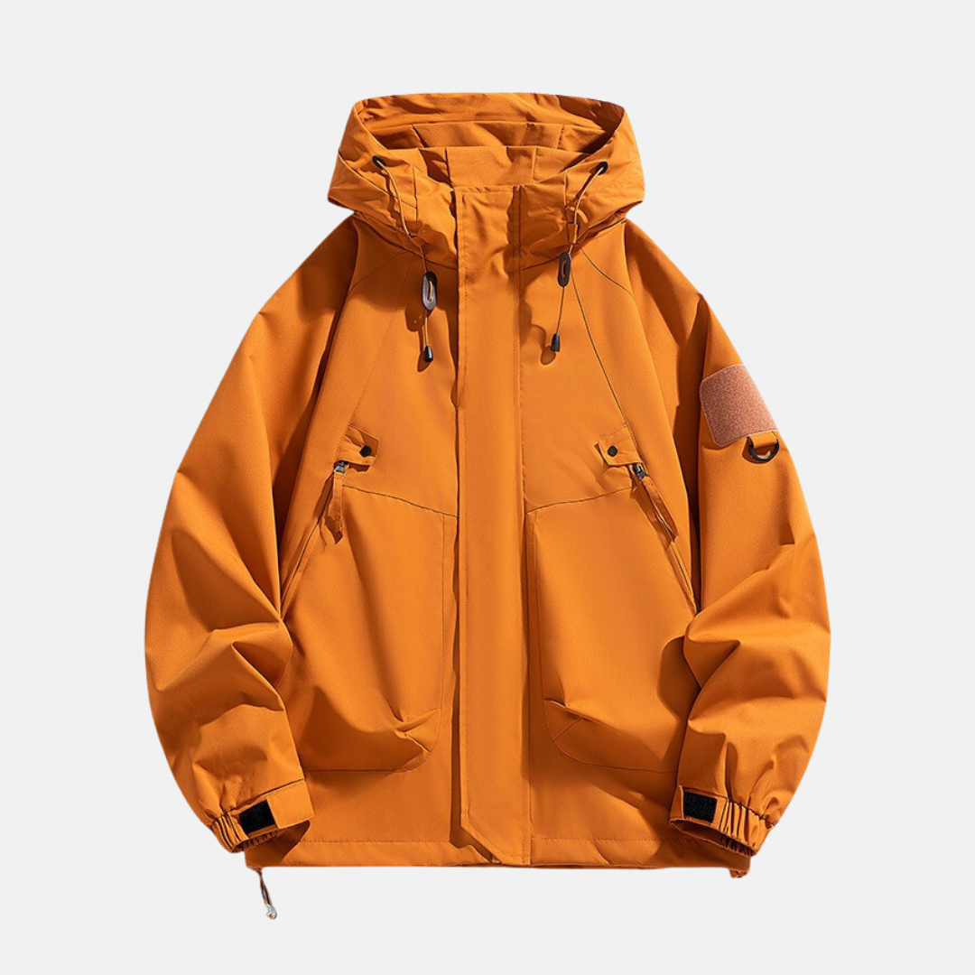Veste Utilitaire Homme Décontractée Amawinc Tissu Technique Résistant À L'Eau Avec Poches Multiples