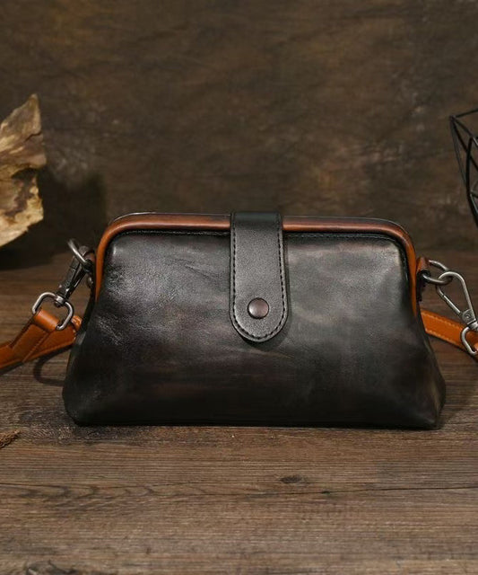 Sac messager en cuir de veau solide et durable couleur chocolat biologique - Amawinc