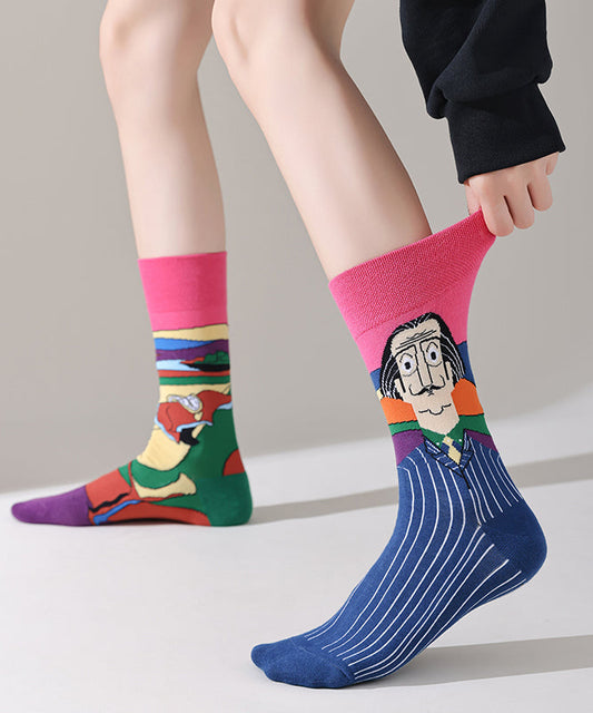 Chaussettes créatives asymétriques personnalisées au design original - Amawinc