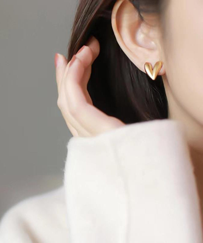 Boucles d'oreilles à tige en forme de spirale anti-moustiques Love, design original, en or et cuivre doré - Amawinc