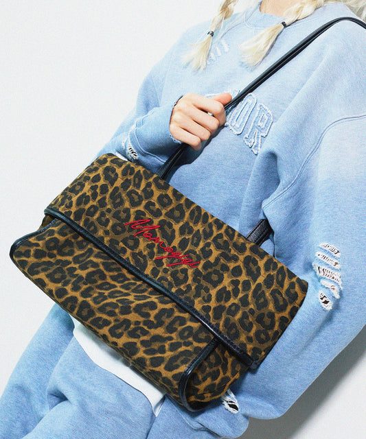 Sac à bandoulière en toile brodée léopard au design original - Amawinc