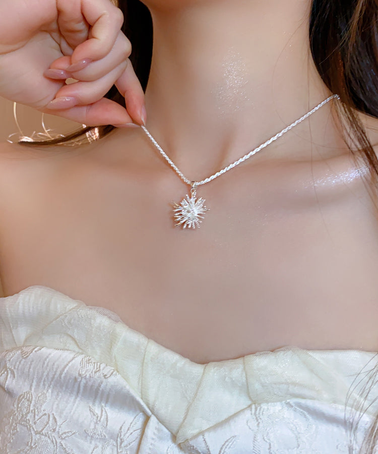 Collier avec pendentif feu d'artifice en soie, cuivre et zircon, design original - Amawinc