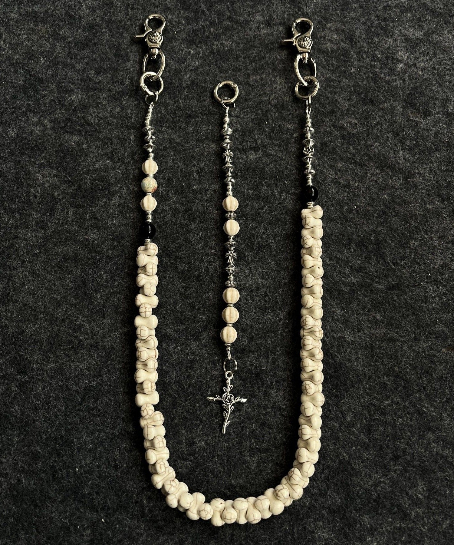 Chaîne de taille en soie et métal avec perles et perles, design original - Amawinc