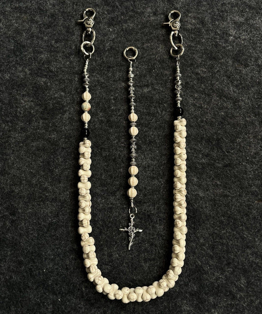 Chaîne de taille en soie et métal avec perles et perles, design original - Amawinc