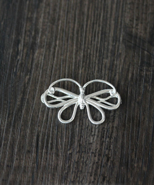 Épingle à cheveux en argent sterling avec nœud en soie au design original - Amawinc