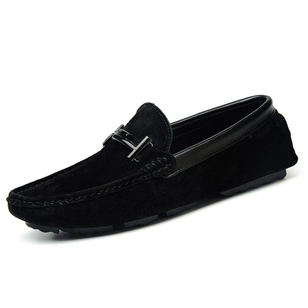 Mocassins En Cuir Orin Prestige Luxe Confort Toute La Journée Avec Détails Contrastés Et Douillet Intérieur