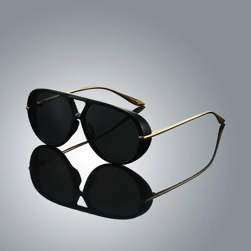 Nexa Lunettes Aviateur Pilot Épurées Avec Double Pont Et Bras En Métal Fin Verres UV Pour Port Quotidien