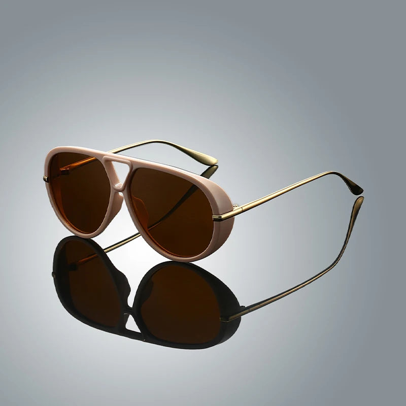 Nexa Lunettes Aviateur Pilot Épurées Avec Double Pont Et Bras En Métal Fin Verres UV Pour Port Quotidien