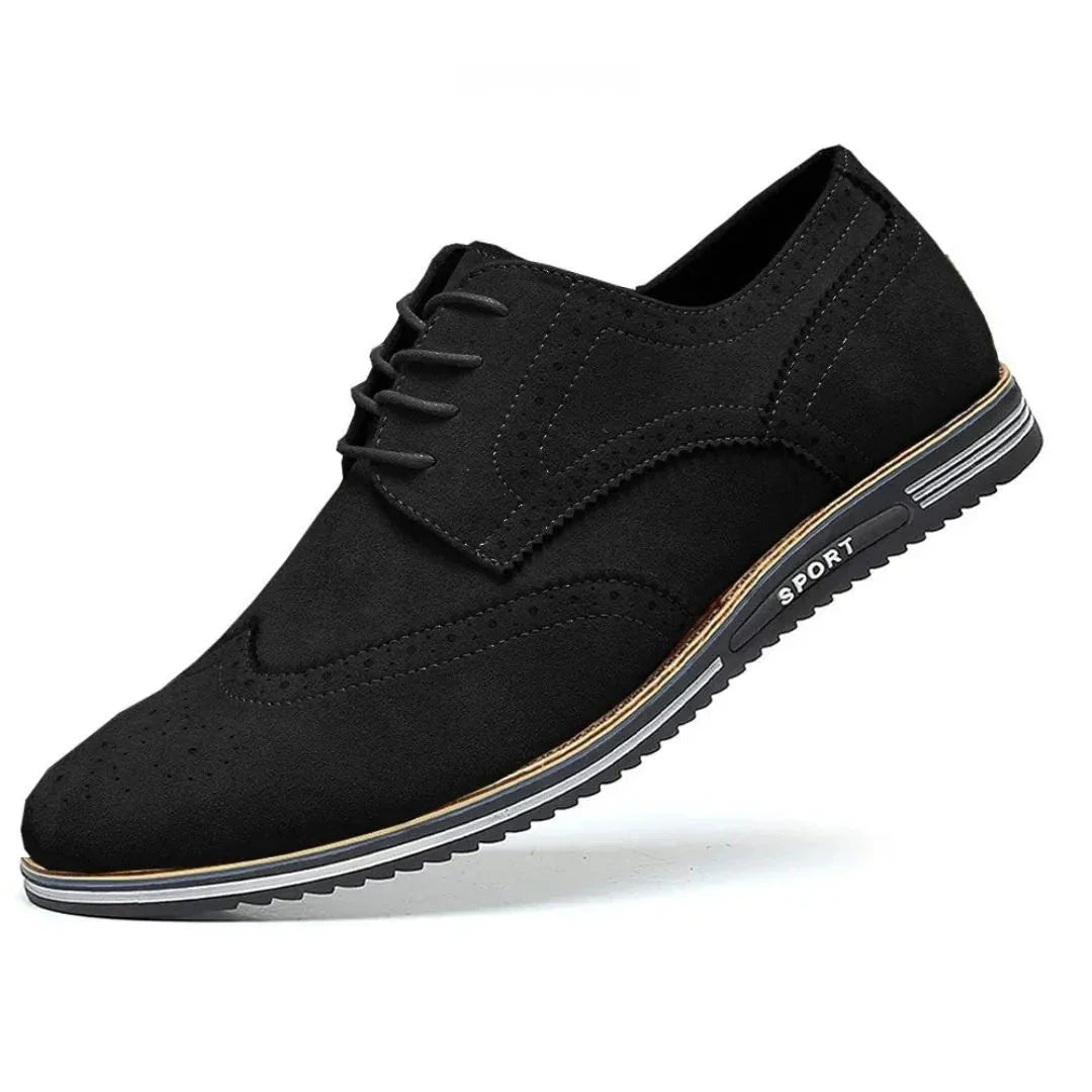Baskets Wingtip en Suède Oscar Waylynn Derby Inspirées Brogue Confort Toute la Journée