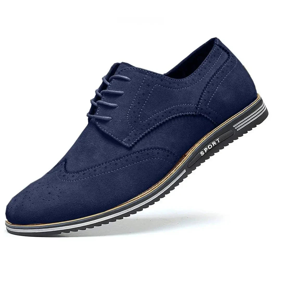 Baskets Wingtip en Suède Oscar Waylynn Derby Inspirées Brogue Confort Toute la Journée