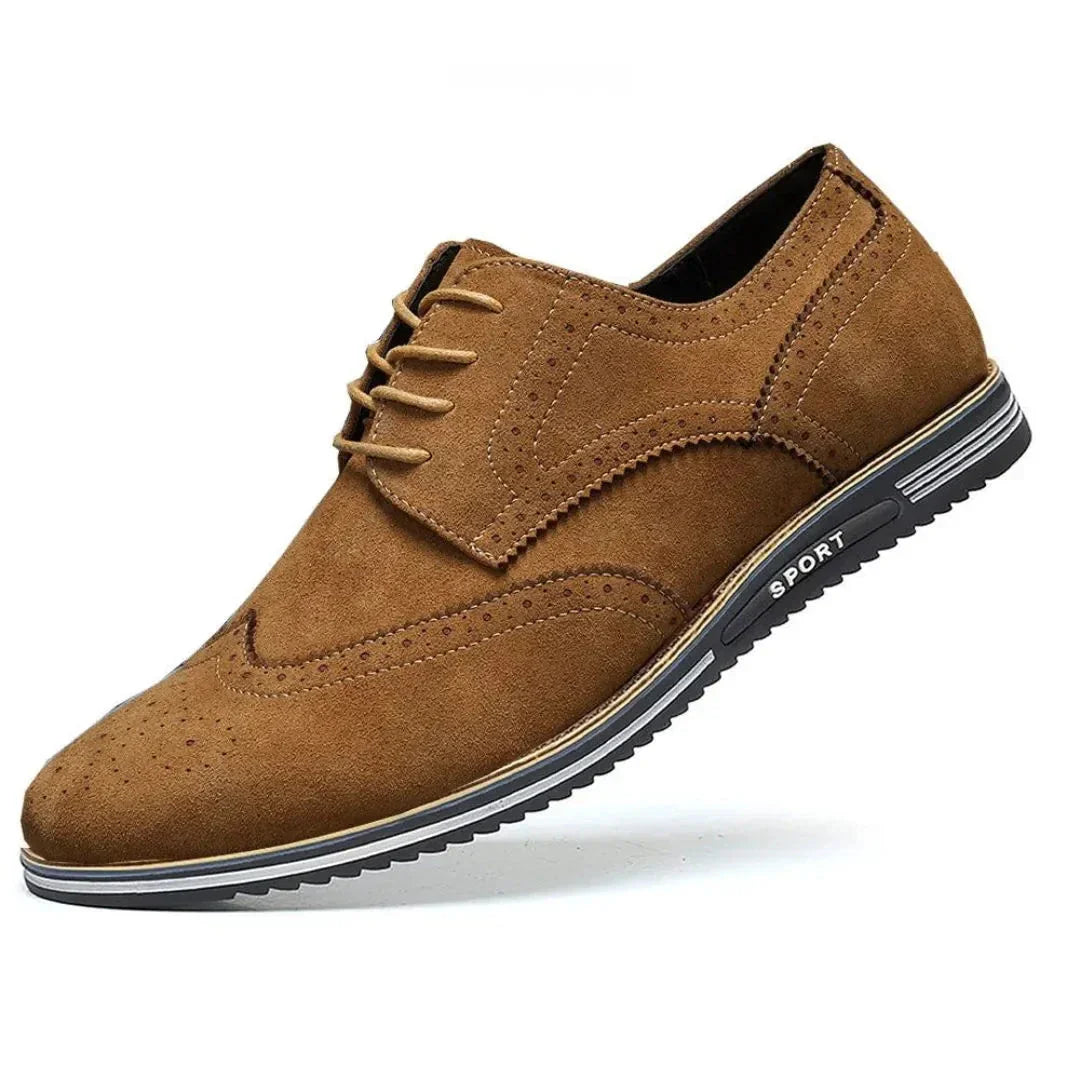 Baskets Wingtip en Suède Oscar Waylynn Derby Inspirées Brogue Confort Toute la Journée