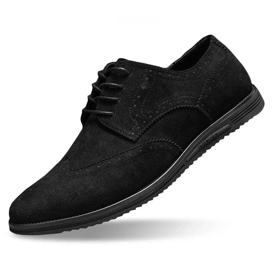 Baskets Wingtip en Suède Oscar Waylynn Derby Inspirées Brogue Confort Toute la Journée