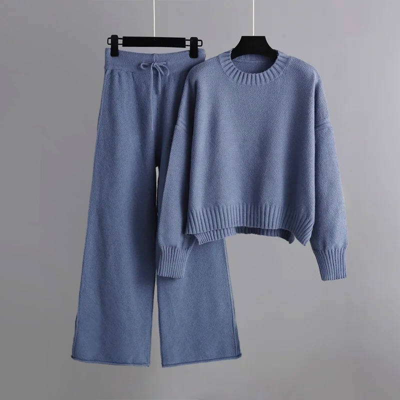 Ensemble Détente Femme Maille Douce Pull Décontracté Pantalon Large Confort Nordisk Flair