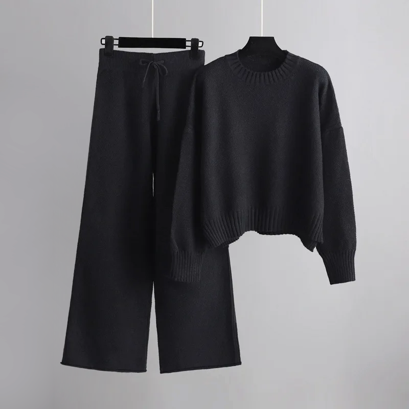 Ensemble Détente Femme Maille Douce Pull Décontracté Pantalon Large Confort Nordisk Flair