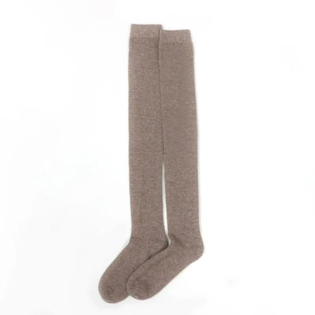 Chaussettes Au Dessus Du Genou Pour Femme En Mélange Cachemire Doux Et Chaud Pour Confort Et Élégance