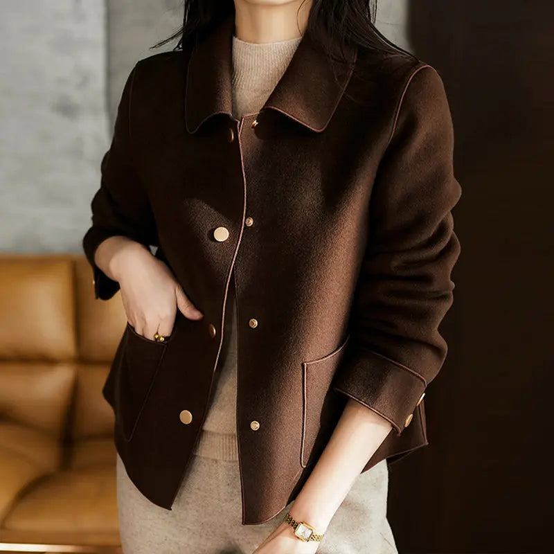 Veste Femme Oversize en Laine Synthétique Douce Confort Moderne Automne Élégante pour Travail ou Week End