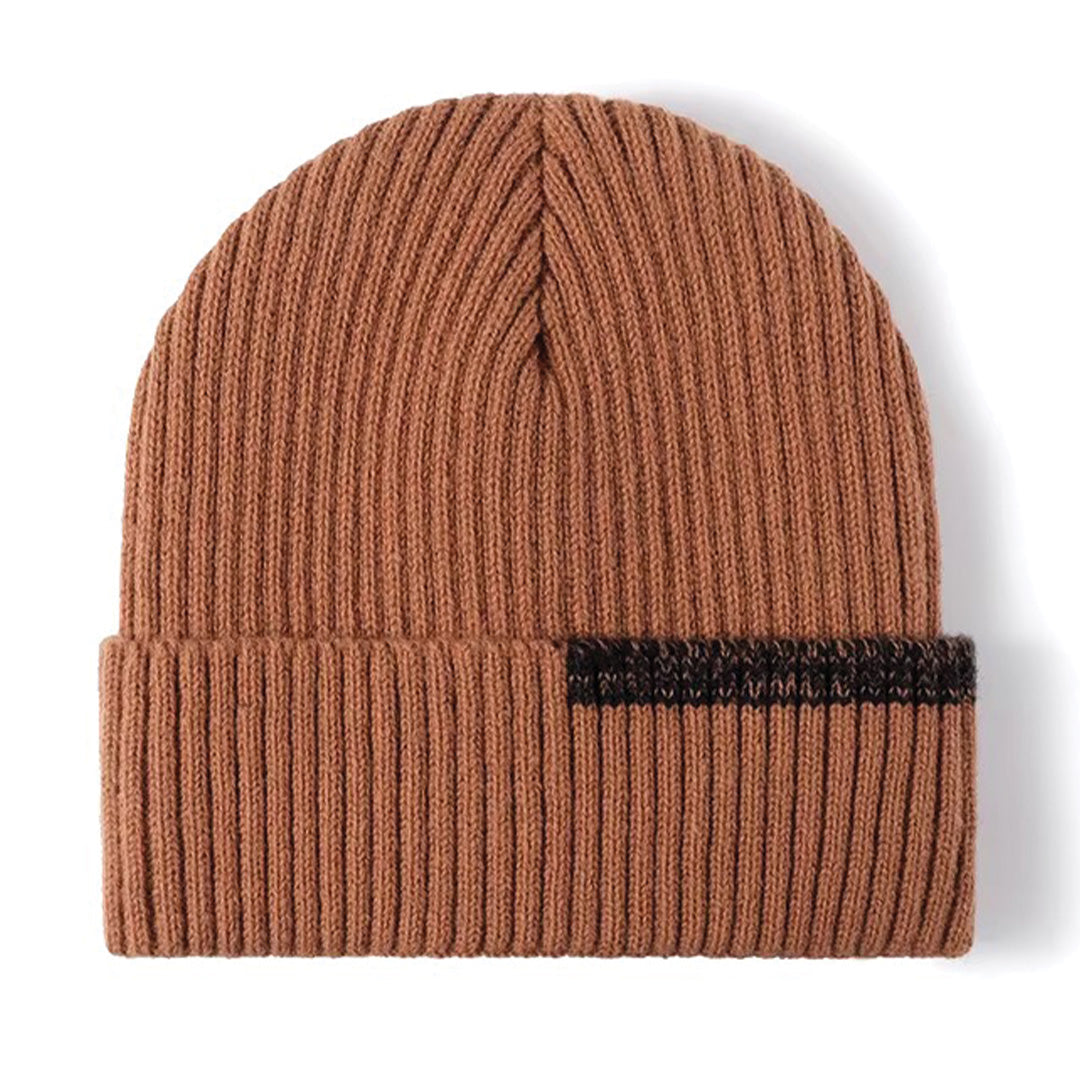 Amawinc Bonnet À Côtes Raffiné Pour L Hiver Avec Doublure Multicouche En Coton Polyester Acrylique
