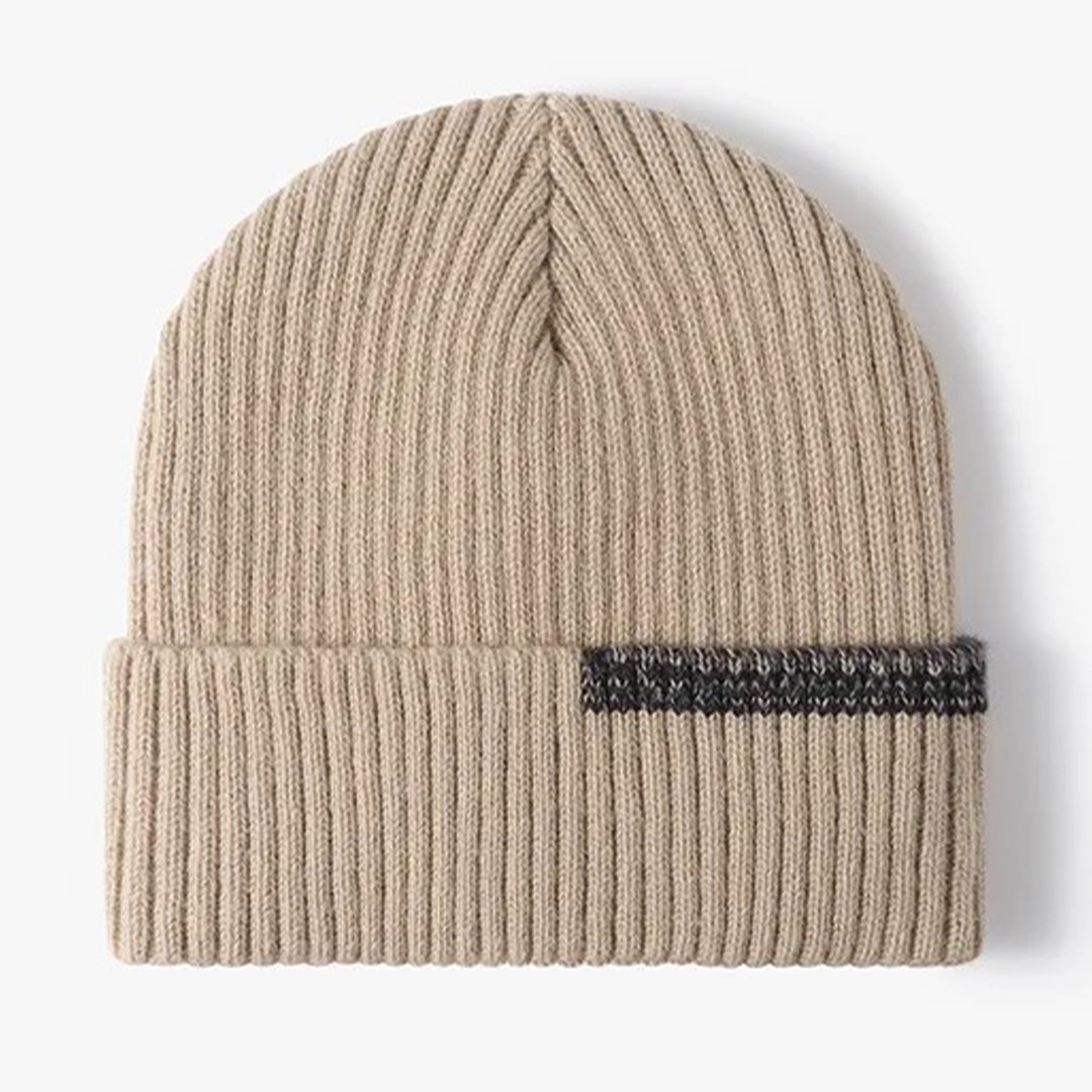 Amawinc Bonnet À Côtes Raffiné Pour L Hiver Avec Doublure Multicouche En Coton Polyester Acrylique