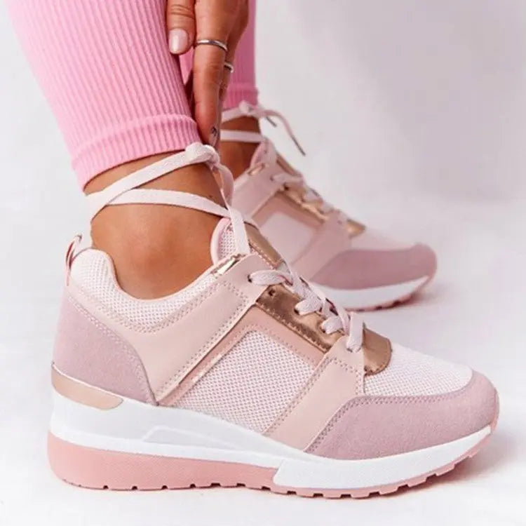 Amawinc Baskets Compensées Pour Femmes Élégantes Et Confortables Avec Talon Caché Intégré Pour Un Style Chic