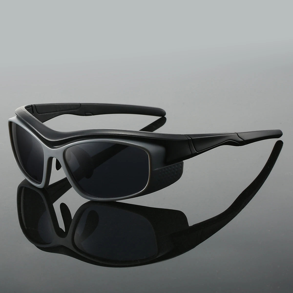 Phantom Drive Lunettes de Soleil Ultra Légères Cadre Wraparound Mat Noir Verres Bloquants UV Confort Mouvement