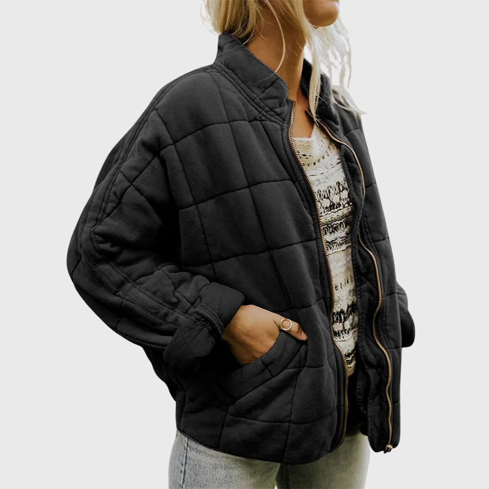 Amawinc Veste Matelassée En Polaire Emily Oversize Pour Femmes Avec Col Montant Et Poches Pratiques