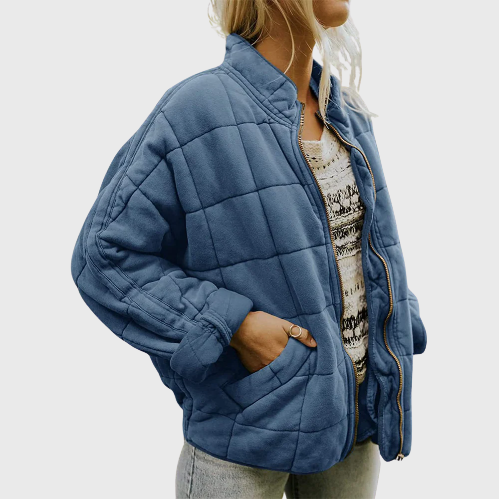Amawinc Veste Matelassée En Polaire Emily Oversize Pour Femmes Avec Col Montant Et Poches Pratiques