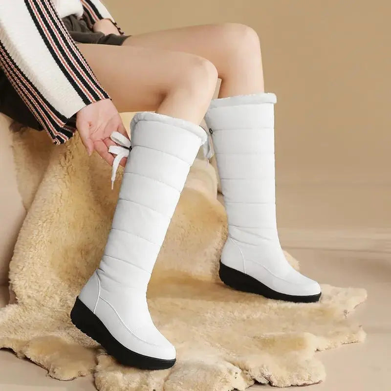 Bottes Hivernales En Peluche À Lacets Pour Femmes Amawinc Confortables Et Élégantes Pour Tous Les Jours