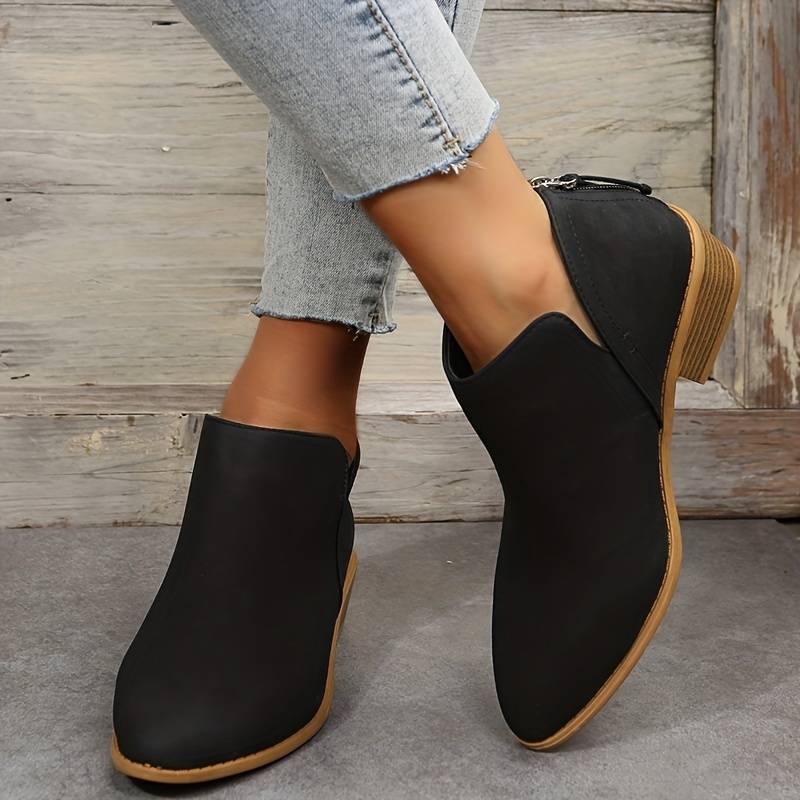 Bottes à Pointe Pour Femmes Élégantes Et Confortables En Faux Cuir Synthétique Polyvalentes