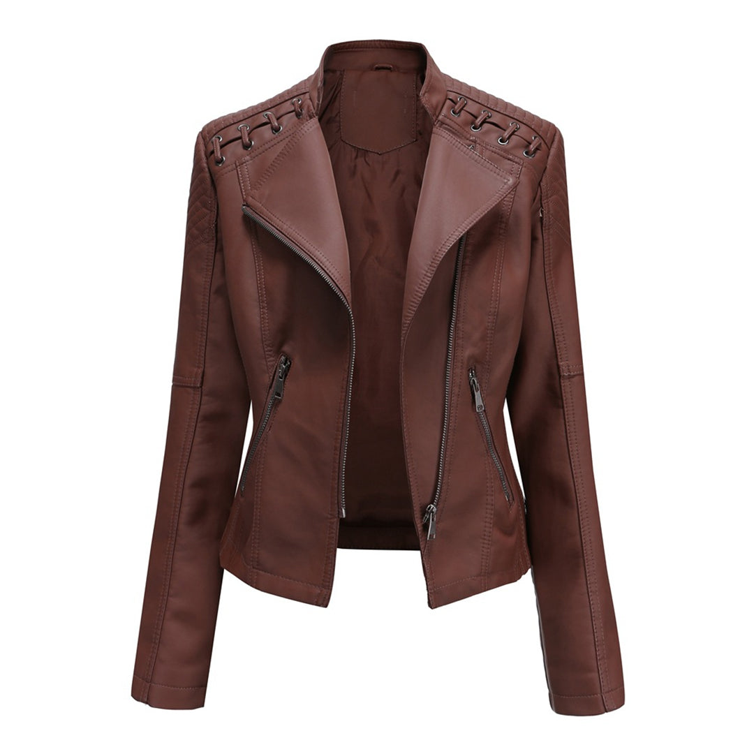 Jasmine Veste Femme Tendance Zip Frontale Moderne Par Amawinc Pour Un Look Audacieux Et Poli