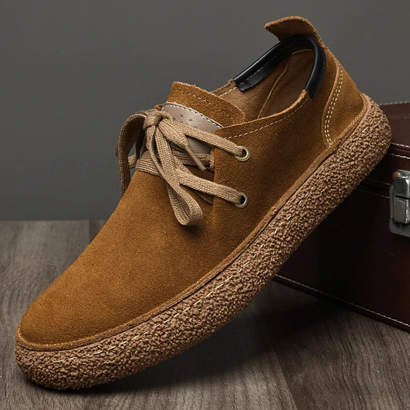 Komfortable und elegante Herren-Nubuklederschuhe mit weicher Sohle
