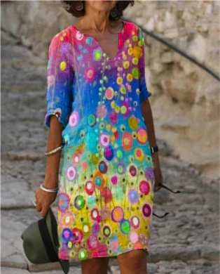 Robe Midi Fleurie Pour Femme À Encolure V Hailey Confort Élégance Artisanal Pour Révéler Votre Style Estival