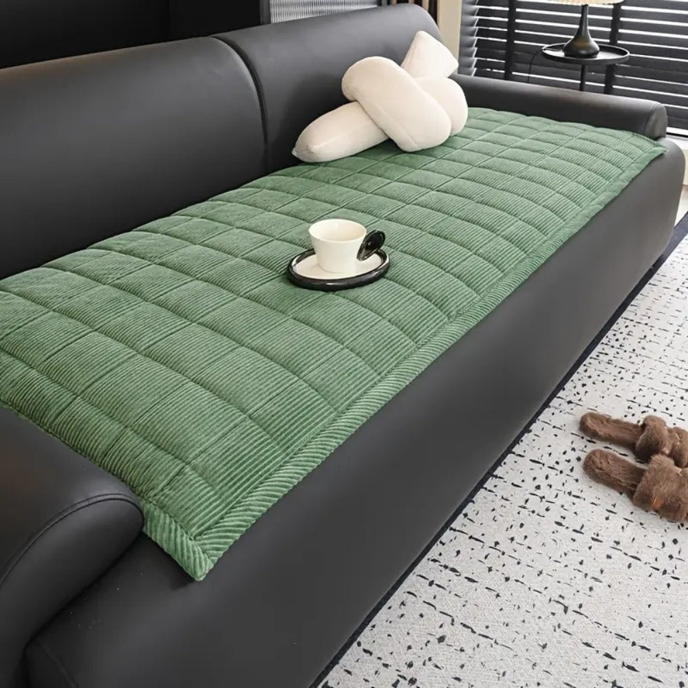 Housse de Canapé Matelassée avec Fond Antidérapant Protégeant Contre Salissures et Poils D'Animaux Style Contemporain