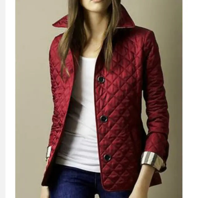 Veste Matelassée Boutonnée Pour Femme Chic Polyvalente Pour Le Quotidien Élégant Automne