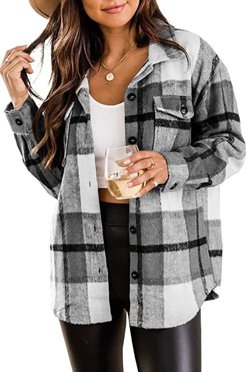 Chemise Femme En Flanelle Douce À Carreaux Nordic Flair Boutonnage Classique Et Manches Longues