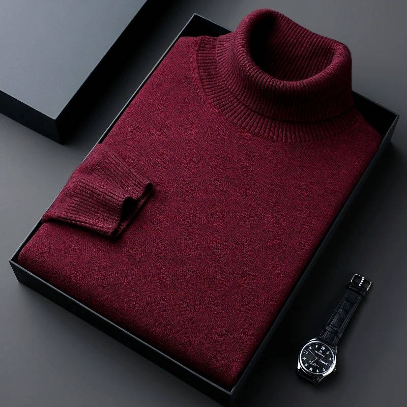 Pull Col Roulé Premium Pour Homme Amawinc Durable Et Chic Pour L'Hiver Confortable Et Élégant