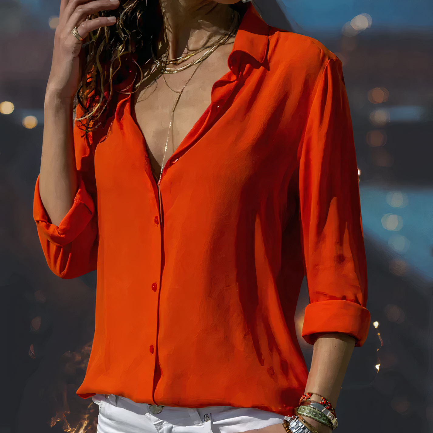 Clara Blouse En Chiffon Élégante Pour Bureau Sorties Décontractées Événements Spéciaux Chic Polyvalente